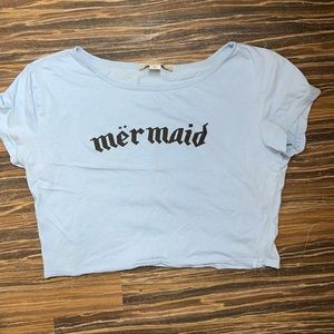 Mermaid Baby Blue crop top